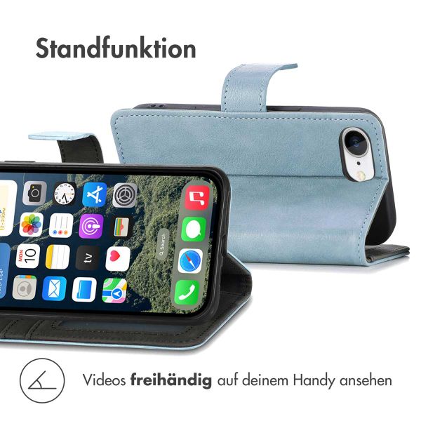 imoshion Luxuriöse Klapphülle Apple iPhone 16e - Hellblau