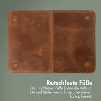 Accezz Leather Laptop Hülle MacBook 14 Zoll - Laptop Sleeve - Cognac