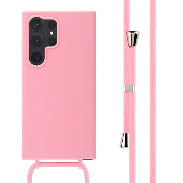 imoshion Silikonhülle mit Band für das Samsung Galaxy S24 Ultra - Rosa