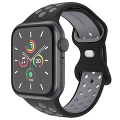 imoshion Sportarmband⁺ für das Apple Watch Series 1 bis 9 / SE (38/40/41 mm) | Series 10 / 11 (42 mm) - Größe S/M - Black & Anthracite
