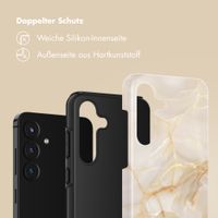 Selencia Vivid Back Cover Samsung Galaxy S25 FE - Golden Beige Marble