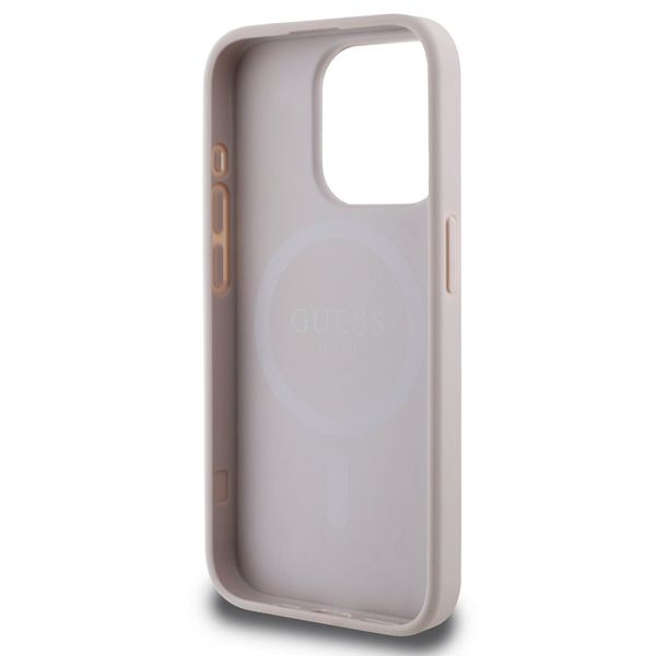 Guess 4G Metal Logo Back Cover MagSafe Apple iPhone 15 Pro Max - Rosa