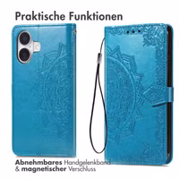 imoshion Mandala Klapphülle für das Apple iPhone 16 - Türkis
