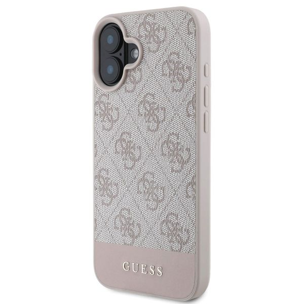 Guess Bottom Stripe 4G Back Cover Apple iPhone 16 - Rosa
