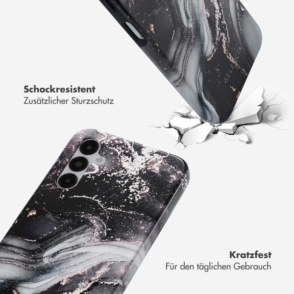 Selencia Vivid Tough Back Cover für das Samsung Galaxy A14 (5G/4G) - Chic Marble Black