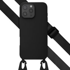 Selencia SilikonHülle mit abnehmbarem Band Apple iPhone 16 Pro Max - Schwarz