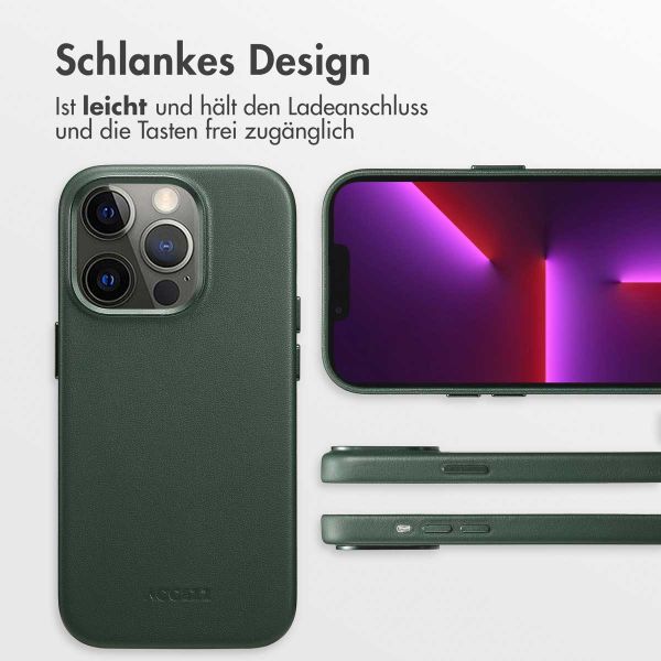 Accezz MagSafe Leather Backcover Apple iPhone 13 Pro - Cedar Green
