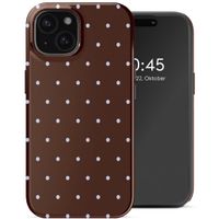 Selencia Vivid Rückabdeckung mit MagSafe Apple iPhone 15 - Happy Dots Chocolate