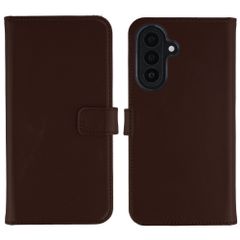 Selencia Echtleder Klapphülle Samsung Galaxy A27 (5G) - Dunkelbraun