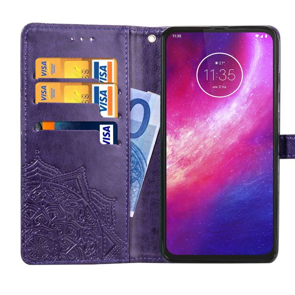 Mandala Klapphülle Violett Motorola One Hyper