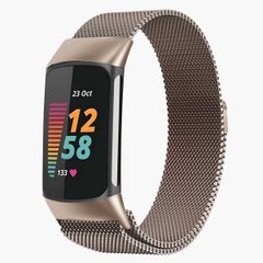imoshion Magnetisches Milanaise Armband für das  Fitbit Charge 5 - Größe M - Champagne