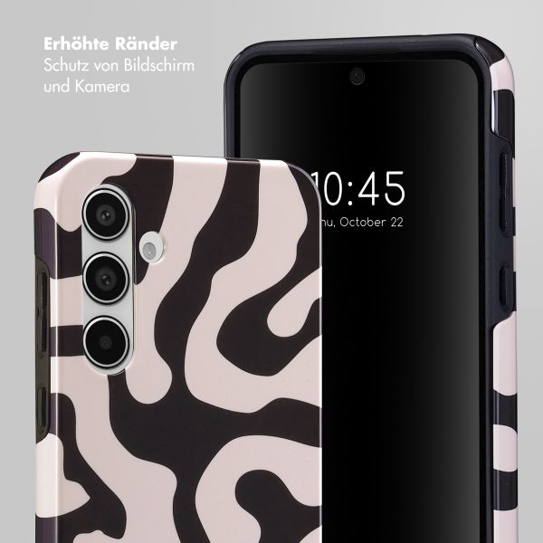 Selencia Vivid Tough Back Cover für das Samsung Galaxy A55 - Art Wave Black