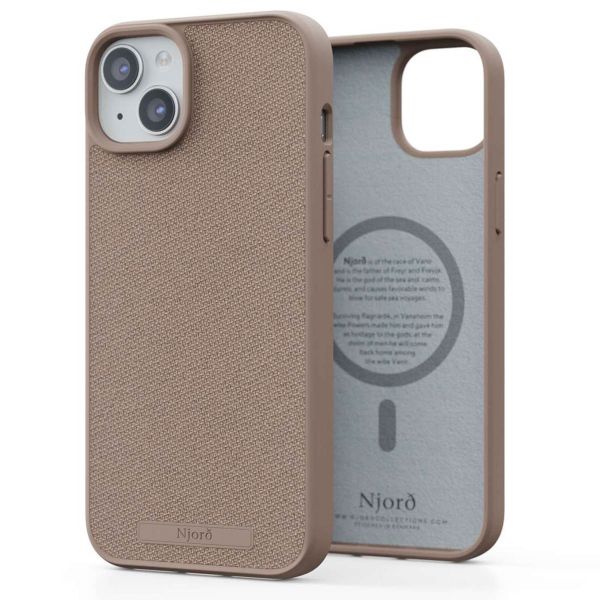 Njorð Collections Fabric MagSafe Case für das iPhone 15 Plus - Pink Sand