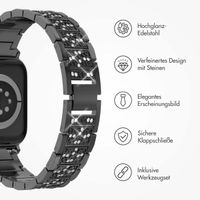 Selencia Sparkle Armband für die Apple Watch Series 1 bis 9 / SE (38/40/41 mm) | Series 10 (42 mm) - Schwarz