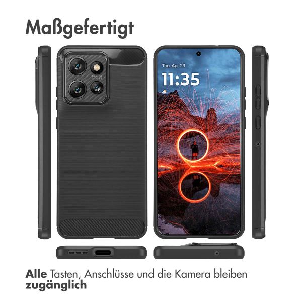 imoshion Brushed Back Cover Motorola Thinkphone 25 / Motorola Edge 50 Neo / Edge 60 Neo - Schwarz