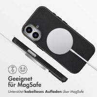 Accezz MagSafe Leather Backcover Apple iPhone 17 - Onyx Black