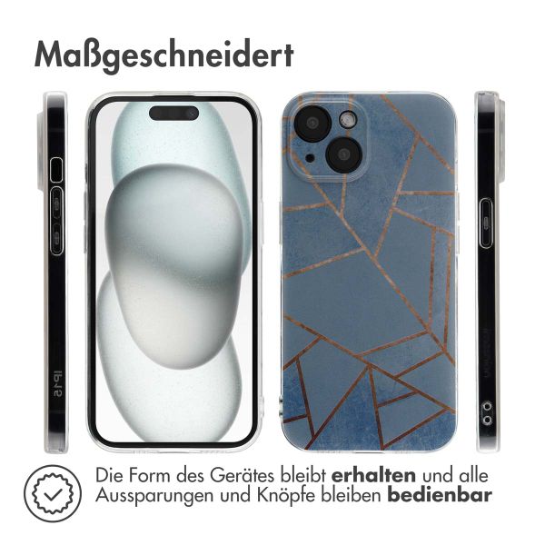 imoshion Design Hülle Apple iPhone 15 - Blue Graphic