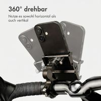 imoshion Aluminium Fahrrad-Handyhalterung - 360° drehbar - Leichtgewicht - Universell - Schwarz