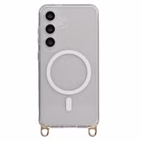 Selencia Rivièra MagSafe Backcover mit abnehmbarem Haken Samsung Galaxy S25 / S24 - Transparent