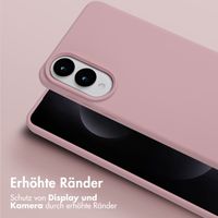 Selencia SilikonHülle mit abnehmbarem Band Samsung Galaxy S25 Edge - Sand Pink