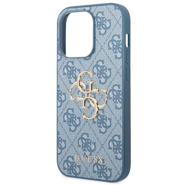 Guess 4G Metal Logo Back Cover für das iPhone 14 Pro Max - Blau