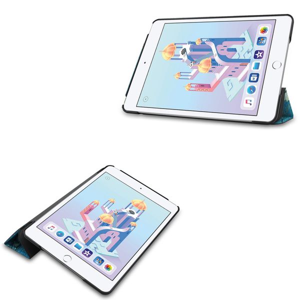 imoshion Design Trifold Klaphülle Apple iPad Mini 5 (2019) / Mini 4 (2015) - Green Plant
