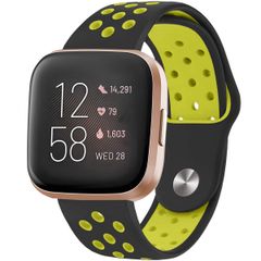 imoshion Silikonband Sport für das Fitbit Versa 2 / Versa Lite - Schwarz / Neon Gelb