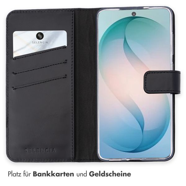Selencia Echtleder Klapphülle Samsung Galaxy S26 Ultra - Schwarz