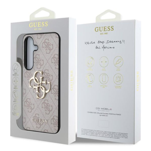 Guess 4G Metal Logo Back Cover für das Samsung Galaxy S25 - Pink