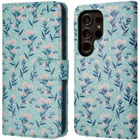 imoshion Design Klapphülle Samsung Galaxy S24 Ultra - Blue Flowers