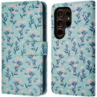 imoshion Design Klapphülle für das Samsung Galaxy S24 Ultra - Blue Flowers