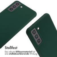 imoshion Silikonhülle mit Band für das Samsung Galaxy S21 FE - Dunkelgrün