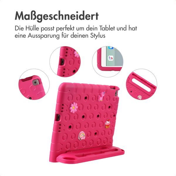 imoshion Kindersichere Schutzhülle mit abnehmbaren Ansteckern Apple iPad 9 (2021) 10.2 Zoll / iPad 8 (2020) 10.2 Zoll / iPad 7 (2019) 10.2 Zoll - Rosa