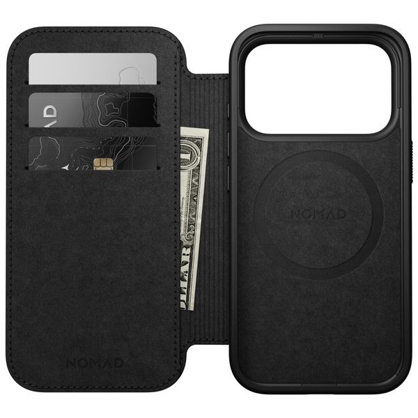 Nomad Modern Leather Folio Klapphülle Apple iPhone 18 Pro Max - Black