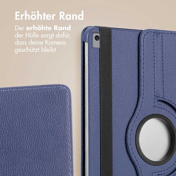 imoshion 360° drehbare Klapphülle Apple iPad 9 (2021) 10.2 Zoll / iPad 8 (2020) 10.2 Zoll / iPad 7 (2019) 10.2 Zoll - Dunkelblau