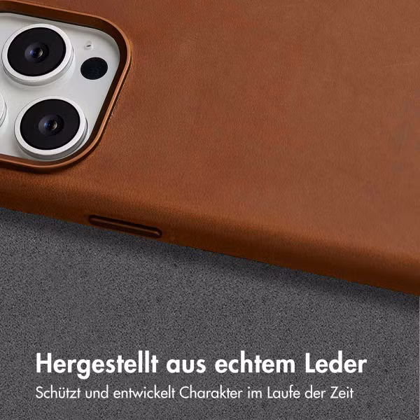 Accezz Vintage Leather Magsafe Backcover Apple iPhone 15 Pro - Tabacco Cognac