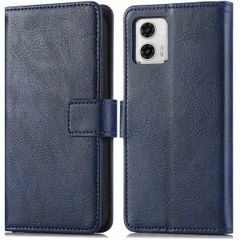 imoshion Luxuriöse Klapphülle Motorola Moto G73 - Dunkelblau