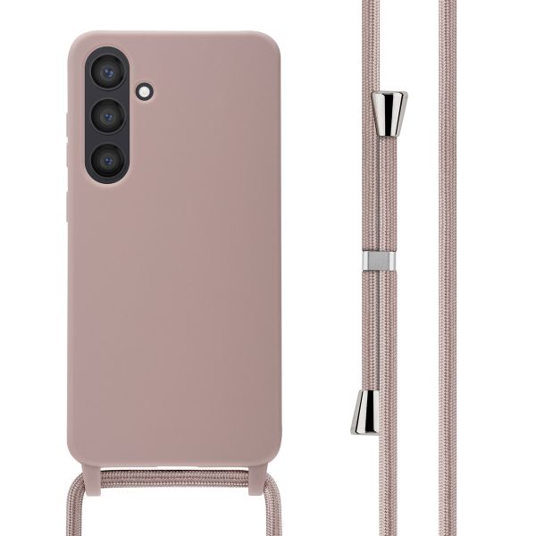 imoshion Silikonhülle mit Band für das Samsung Galaxy S24 Plus - Sand Pink