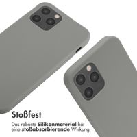 imoshion Silikonhülle mit Band für das iPhone 12 (Pro) - Hellgrau