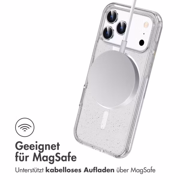 imoshion Sparkle Back Cover mit MagSafe Apple iPhone 17 Pro Max - Transparent