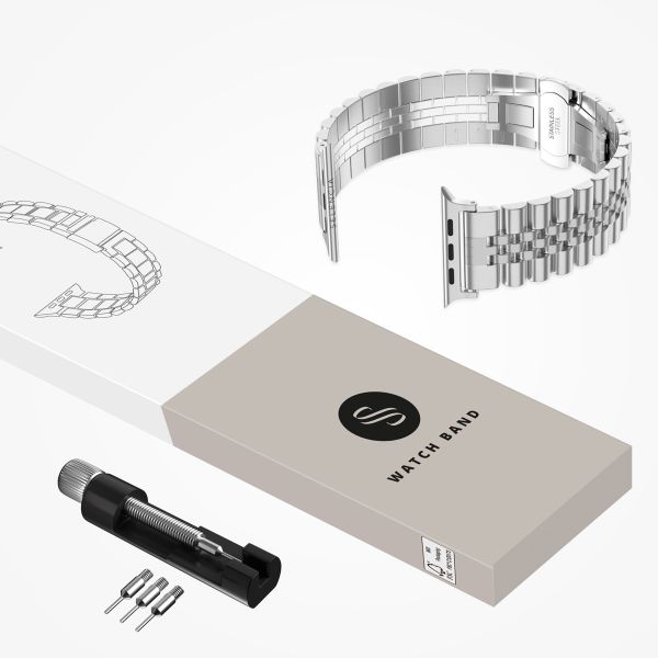 Selencia Jubilee-Edelstahlarmband für Apple Watch | 44/45/46/49 mm - Silber