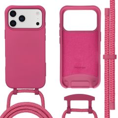 imoshion Color Backcover mit abnehmbarem Handykette und MagSafe Apple iPhone 17 Pro Max - Raspberry