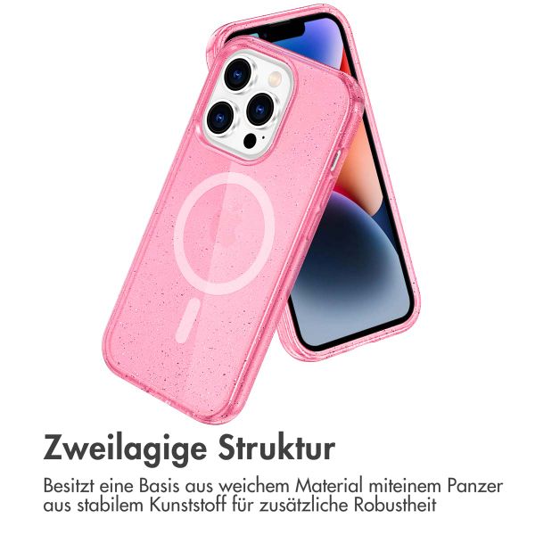 imoshion Sparkle Back Cover mit MagSafe für das iPhone 14 Pro - Rosa