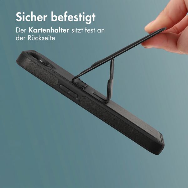 imoshion Backcover mit Kartenfach und Ständer Apple iPhone 17e / 16e - Schwarz