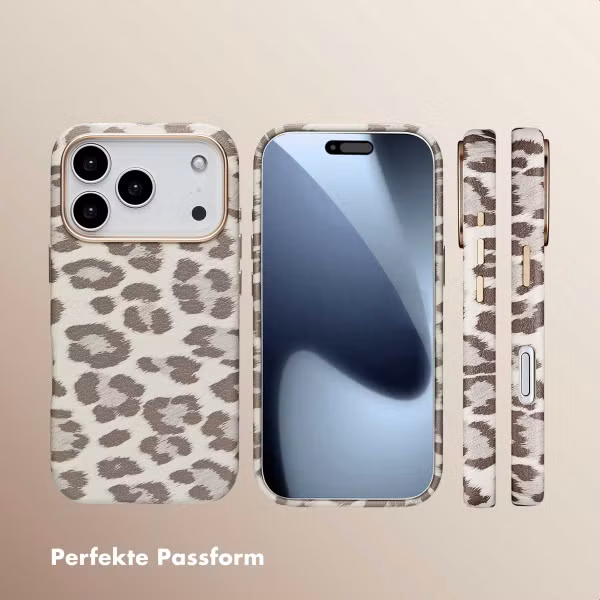 Selencia Sabi Backcover Leopardenmuster mit MagSafe Apple iPhone 17 Pro - Soft Ivory