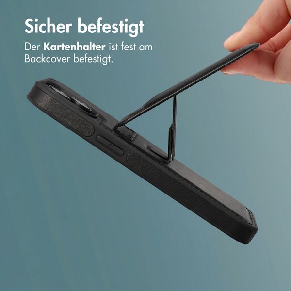 imoshion Backcover mit Kartenfach und Ständer Apple iPhone 15 - Schwarz