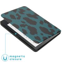 imoshion Design Slim Hard Case Klapphülle Kobo Clara HD - Green Leopard