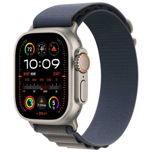 Apple Alpine Loop Band für die Apple Watch Series 1 bis 10 / SE / Ultra (2) (44/45/46/49 mm) - Größe M - Blau