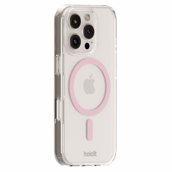 Holdit MagSafe Case für Apple iPhone 16 - Transparent / Pink