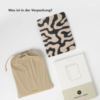 Selencia Vivid Klapphülle Apple iPad 11 (2025) 11 Zoll A16 / iPad 10 (2022) 10.9 Zoll - Art Wave Black